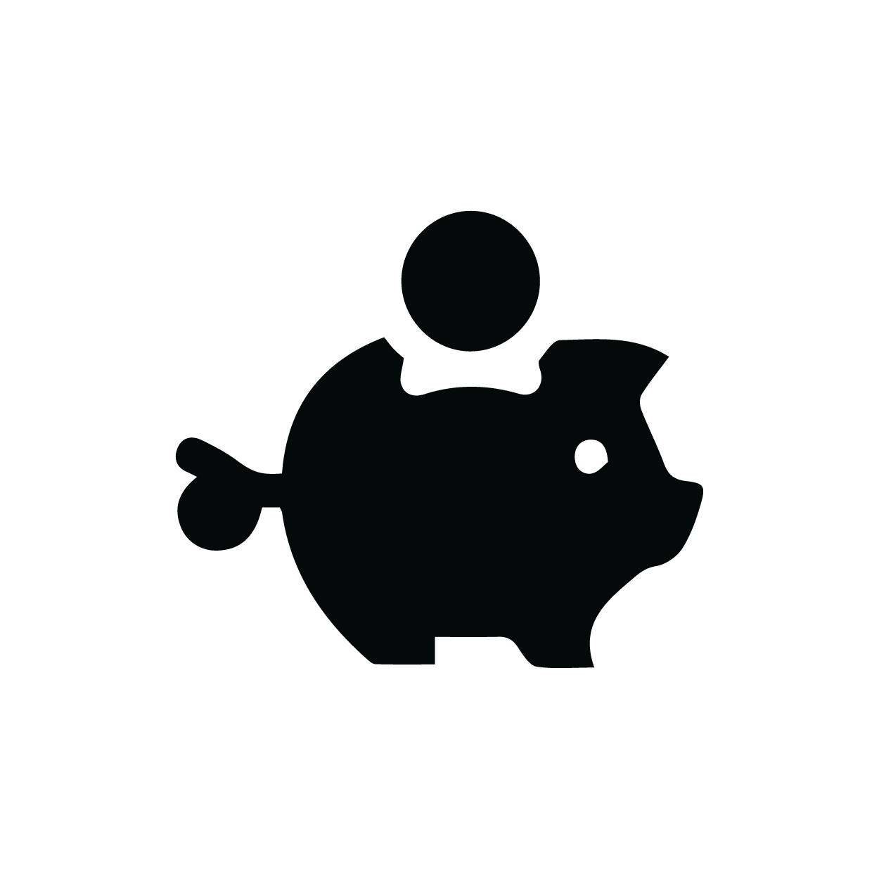 Icon with piggy bank